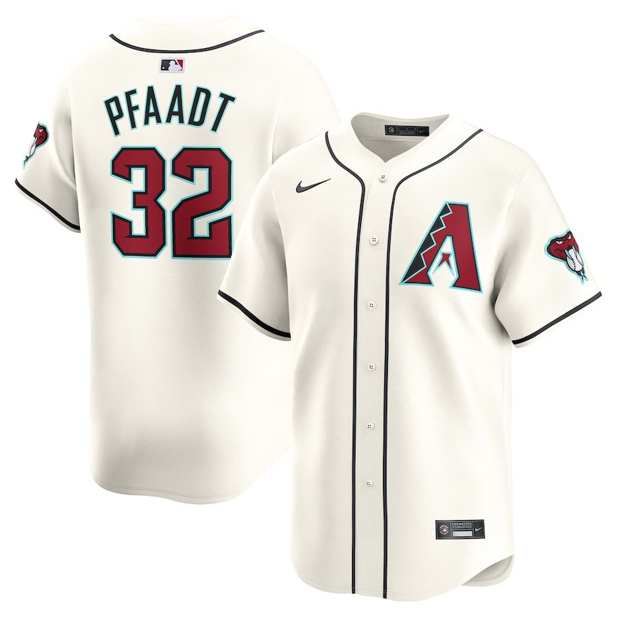 Men Arizona Diamondback #32 Brandon Pfaadt Nike White Home Limited Player MLB Jersey